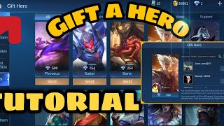 MOBILE LEGENDS HOW TO SEND HERO TO YOUR FRIENDSFULL TUTORIAL [upl. by Cuthbertson184]