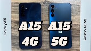 Samsung Galaxy A15 4G vs Samsung Galaxy A15 5G [upl. by Norty574]