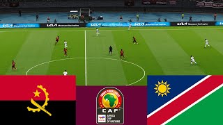 Angola 3 vs 0 Namibia LIVE CAF 2024 match highlights  Video game simulation PES 2021 [upl. by Hashim682]