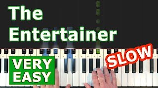 Scott Joplin  The Entertainer  Piano Tutorial VERY EASY SLOW Synthesia [upl. by Kobe105]