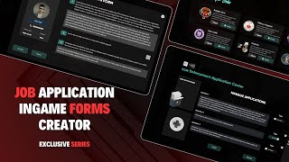 FiveM Job Application  Ingame Forms Creator  Code Studio [upl. by Maitund595]