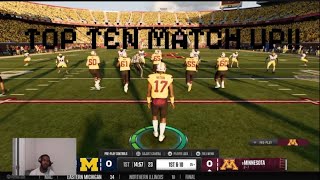 NCAA 25 ROAD TO GLORY QB SOPHOMORE SZN vs Michigan [upl. by Redep]