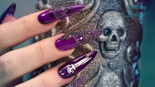 Goth •Special• Sculpted Acrylic Nails 🗡️ [upl. by Liarret]