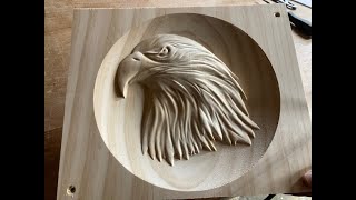 Let’s Carve This Simple 3D Eagle on the CNC [upl. by Irolam]