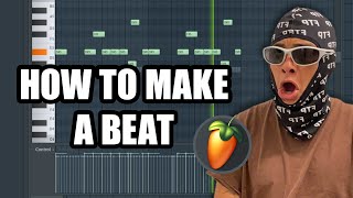 how to make a beat on FL STUDIO Beginner [upl. by Rehotsirk142]