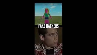 fake hacker vs real hackers 👎🏻 roblox short chanrobloxain [upl. by Harbird]