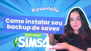 TS4  Como instalar o backup de saves no the sims 4 [upl. by Ateloj437]