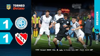 BELGRANO 1  1 INDEPENDIENTE I Resumen del partido  TorneoBetano 2024 [upl. by Serilda]