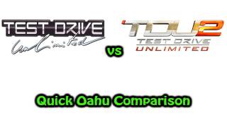 Test Drive Unlimited vs Test Drive Unlimited 2  Quick Oahu Comparison [upl. by Leonore]