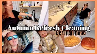 NEW 2024 FALL CLEAN WITH ME 🧼🧺 REAL MOM LIFE CLEANING MOTIVATION  clean declutter organize and cook [upl. by Iene]