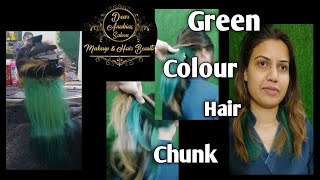 Green Colour Hair Chunks p2 by Dear Anabias saloon [upl. by Rellim]