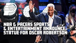 NBA and Pacers Sports amp Entertainment Announce Statue Honoring Hall of Famer Oscar Robertson [upl. by Chien]