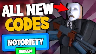 ALL 17 NOTORIETY CODES January 2021  ROBLOX Codes SECRETWORKING [upl. by Floyd]