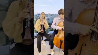 Anastasia Schmidlin and Silvan Sterki play Off Pist by Henryson clarinet cello clarinetplayer [upl. by Longerich869]