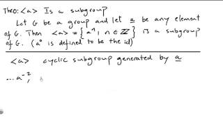 Group Theory 11 Cyclic Subgroups [upl. by Hilliary]