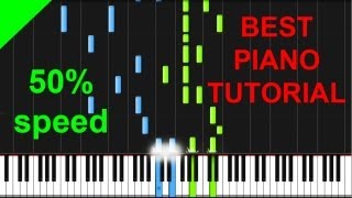 Bruno Mars  Grenade 50 speed piano tutorial [upl. by Fredra66]