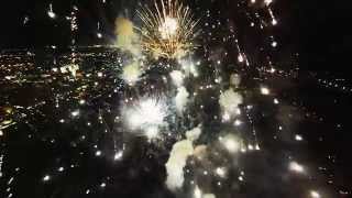 Fireworks filmed with a drone [upl. by Leahcimluap]