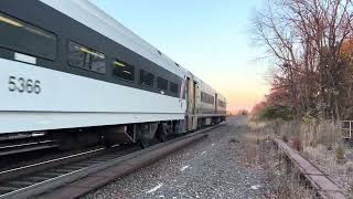 NJT 6078 Cab car leads NJT 5444 departing DunellenNJ [upl. by Adlecirg]