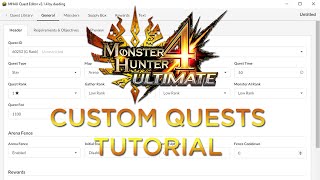 MH4U Monster Hunter 4 Ultimate Custom Quest Tutorial [upl. by Allys]