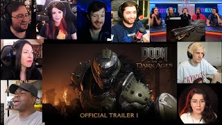 Doom The Dark Ages  Reveal Trailer  reaction mashup [upl. by Valma]