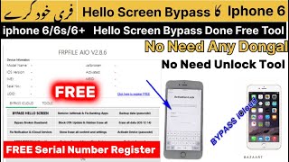 IPhone 6  6s  6 Free Untethered icloud Bypass 2024  No need EFT Pro  No Need Unlock tool FREE [upl. by Eerased812]