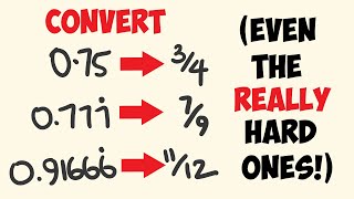 How to Convert Decimals to Fractions Easily [upl. by Imyaj659]