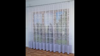 049 Firana żakardowa biało  szara na metry wysokość 280 cm firany curtains homedecor home [upl. by Thea]