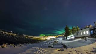 Northern lights at Englendingavík Borgarnes Iceland 20180215 [upl. by Bonnes]