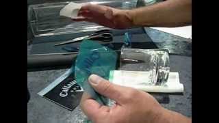 Demonstration on etching glass [upl. by Ylurt]