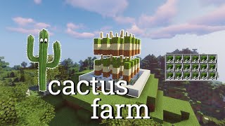 The EASIEST Cactus Farm in Minecraft Tutorial [upl. by Hopfinger]