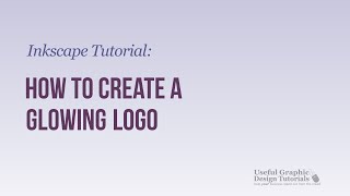 How to create a glowing logo  Inkscape tutorial [upl. by Oira]