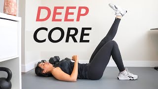 DEEP CORE ACTIVATION Transverse abdominis pelvic floor strengthening [upl. by Whit852]