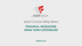 SGS 20203 Sınav Soruları ÇözümüFinansal Muhasebe Soru 08 [upl. by Nosneh]