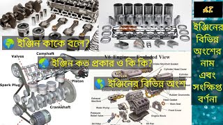 Basic parts of engine  ইঞ্জিনের বিভিন্ন অংশের নাম এবং সংক্ষিপ্ত বর্ণনা [upl. by Notslah]