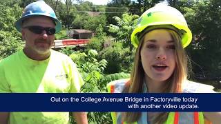 Update on the College Avenue Bridge in Factoryville PA [upl. by Smeaj149]