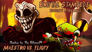 Brutal Stampede Evacuate x Overkill  Maestro Vs Fliqpy Friday Night Funkin Mashup [upl. by Mmada14]