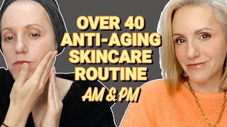 ANTIAGING SKINCARE ROUTINE  Over 40  Mature skin [upl. by Atalie457]