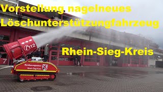 Vorstellung Nagelneues Löschunterstützungsfahrzeug LUF 60 RheinSiegKreis am 200423  OTon [upl. by Ydnec]