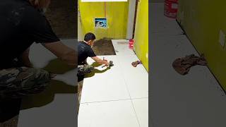 Amazing tile floors fitting  floors tile work  tile floortiles construction shorts shortsfeed [upl. by Eixirt541]