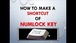 NUMLOCK को कैसे ON amp OFF  करे बिना NUMLOCK KEY PRESS किये IN HINDI [upl. by Notyarb]