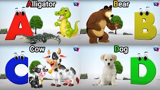 Animals ABC Song for Kids  Phonics for Kids  Alphabet Letters  Learn ABC for Kids [upl. by Enaitsirk]