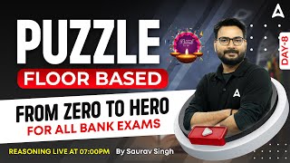 Puzzles Floor Based Reasoning for all Bank Exams  Reasoning Tricks by Saurav Singh Class 6 [upl. by Nanete]