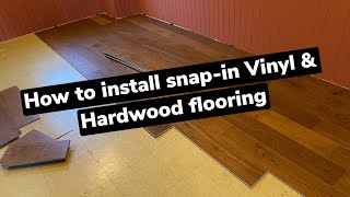 How to Install click lock Vinyl amp Hardwood Plank Flooring  Beginner Tips amp Tricks  Easy DIY [upl. by Anibur]