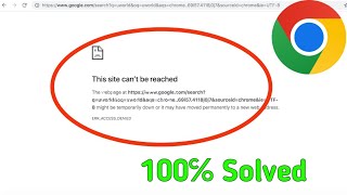This Site Cant be Reached Problem Google Chrome This Site Cant be Reached Error in Chrome [upl. by Deehan]