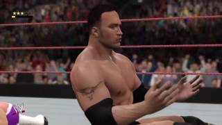 WWE2K17 April Week 4 Raw Match 5 Bob Holly vs The Rock [upl. by Ahsemit555]