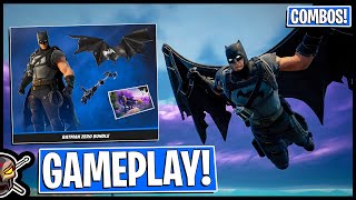 BATMAN ZERO BUNDLE  Gameplay  Combos Before You Buy Fortnite Battle Royale [upl. by Idihsar]