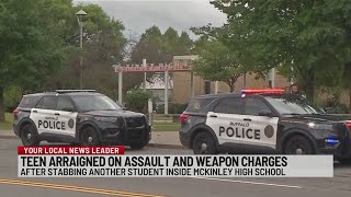 15yearold arraigned in connection with McKinley High School stabbing [upl. by Haraf]