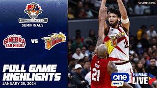 Brgy Ginebra vs San Miguel semis G3 highlights  PBA Season 48 Commissioners Cup  Jan 28 2024 [upl. by Amund]