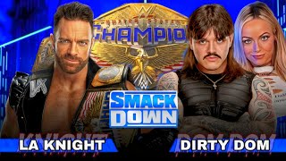 LA Knight vs Dominik Mysterio United States Championship Full Match WWE SmackDown Highlights [upl. by Annairb]