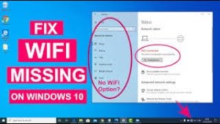 Fix WiFi Not Showing in Settings On Windows 10  Fix Missing WiFi [upl. by Clemen]